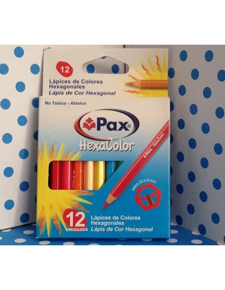 LAPIZ PAX HEXACOLOR X 12 corto - Codigo: 514108
