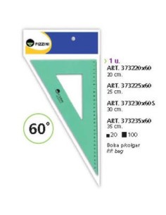 ESCUADRA PIZZINI 25cm 60g 2560 - Codigo: 314063