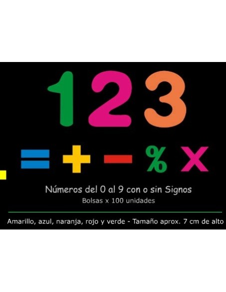 NUMEROS CARTULINA X 100+ PYP - Codigo: 947004