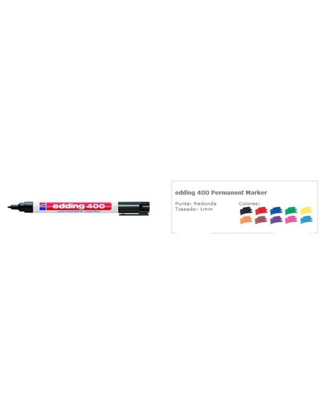 MARCADOR EDDING 400 FINO NEGRO - Codigo: 575257