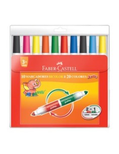 MARCADOR FABER BICOLOR X 10 UN - Codigo: 575327 2