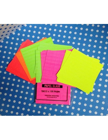 PAPEL GLASE FLUO X 100 1028 - Codigo: 707159