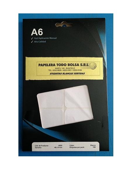 ETIQUETA ORION BLANCA SURTIDA - Codigo: 331299