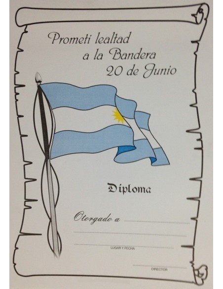 DIPLOMA LEALTAD A LA BANDERA - Codigo: 980800