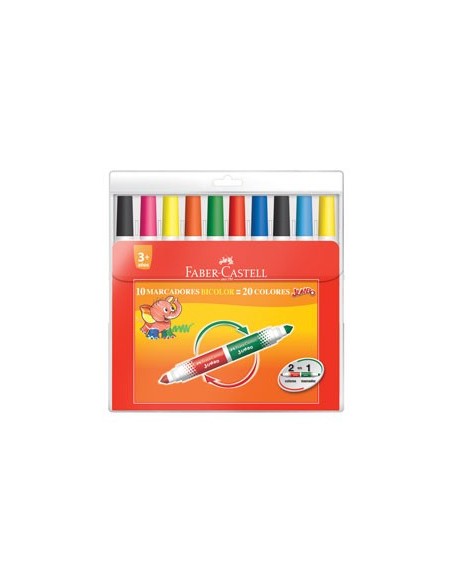 MARCADOR FABER BICOLOR X 10 UN - Codigo: 575327