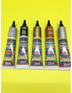 PASTA RELIEVE 20ML ACRILEX METALIZADA - Codigo: 21032
