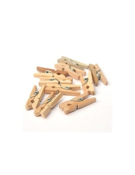 BROCHES ROPA MADERA X 12 - Codigo: 965004