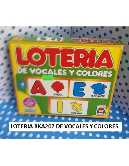 LOTERIA BKA207 VOCALES Y COLOR - Codigo: 158207