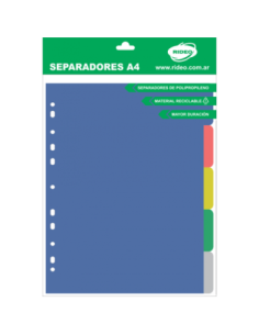 SEPARADOR A4 RIDEO 5 POSICIONES - Codigo: 873202 2