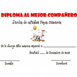 DIPLOMA AL MEJOR COMPANIERO...