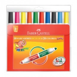 MARCADOR FABER BICOLOR X 10...