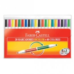 MARCADOR FABER BICOLOR X 20...