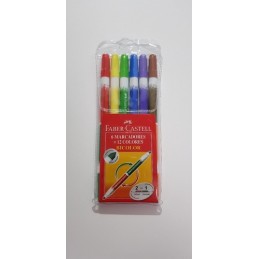 MARCADOR FABER BICOLOR X 6...