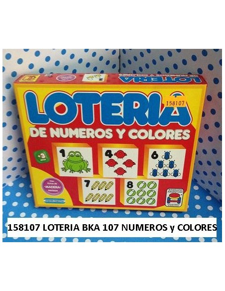 LOTERIA BKA107 NUMEROS/VOCALES - Codigo: 158107