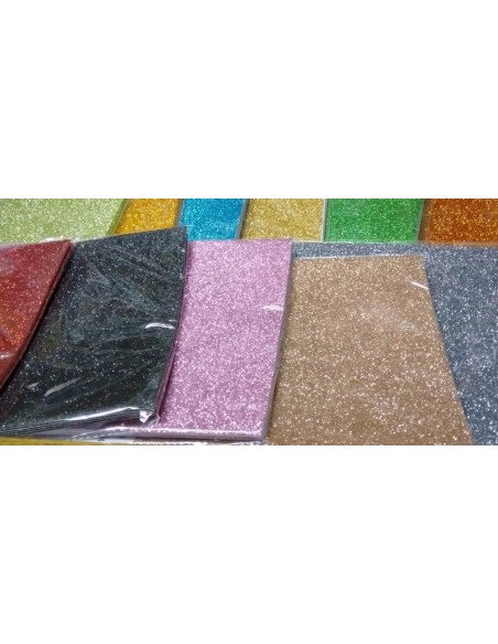 GOMA EVA GLITTER A4 AUTOADHESIVA X 1 - Codigo: 392219