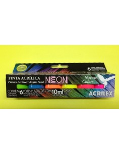 ACRILICO ACRILEX NEON 6 COLORES - Codigo: 20444