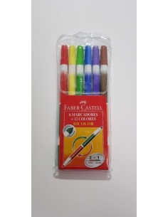 MARCADOR FABER BICOLOR X 6 - Codigo: 574706