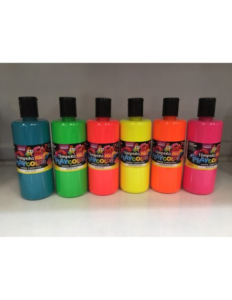TEMPERA PLAYCOL FLUO 750 GRS BOT - Codigo: 927751