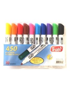 MARCADOR PIZARRA TRABI 450 x10 SURTIDO - Codigo: 575451