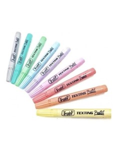 RESALTADOR TRABI TEXTING x 10 PASTEL - Codigo: 830130