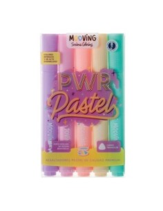 RESALTADOR MOOVING PASTEL x 5 - Codigo: 830502