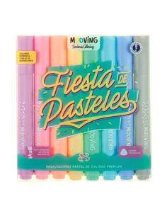 RESALTADOR MOOVING PASTEL x 8 - Codigo: 830503