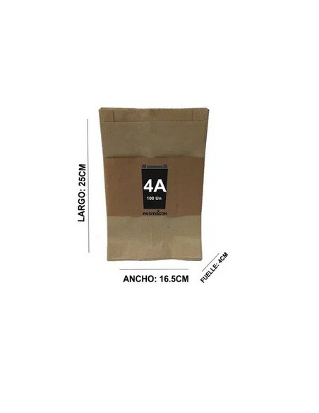 BOLSA KRAFT N.4A x 100 - Codigo: 998195