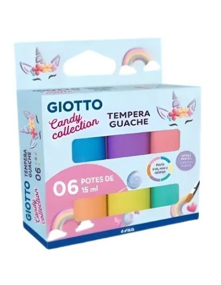 TEMPERA GIOTTO x 6 PASTEL 15 ML - Codigo: 927017