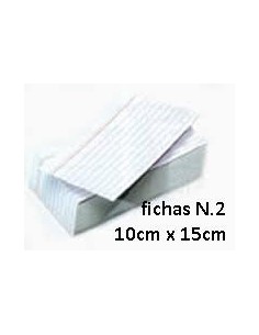 FICHAS RAYADAS N.2 10x15 x100 - Codigo: 342002