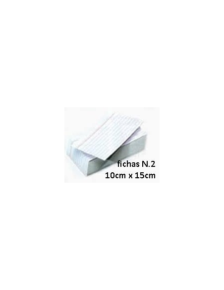 FICHAS RAYADAS N.2 10x15 x100 - Codigo: 342002