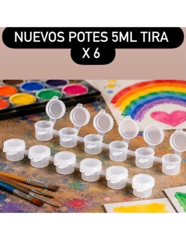 CONTENEDOR 5ML TIRA X 6 POTECITOS - Codigo: 587600
