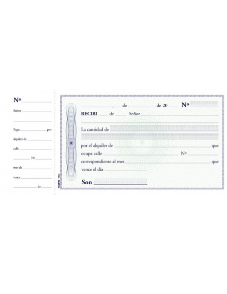 TAL GV RECIBO DE ALQUILER - Codigo: 911011