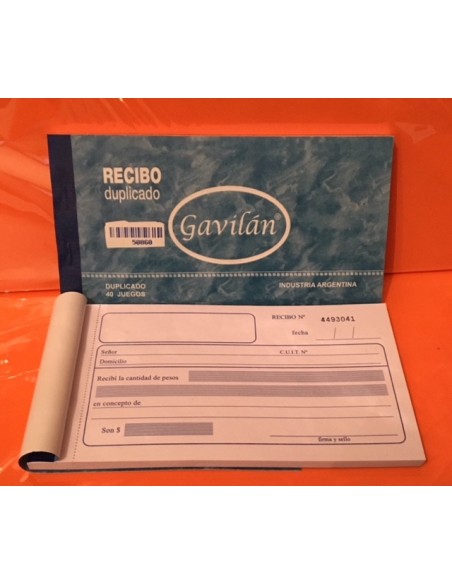 TAL GV RECIBO DUPLICADO - Codigo: 911222