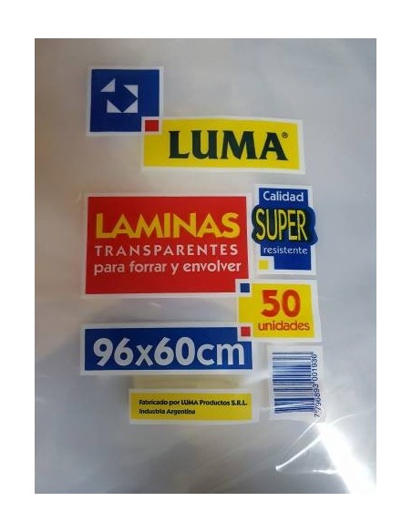 LAMINA PLASTICA 96X60 xUN LUMA - Codigo: 238099